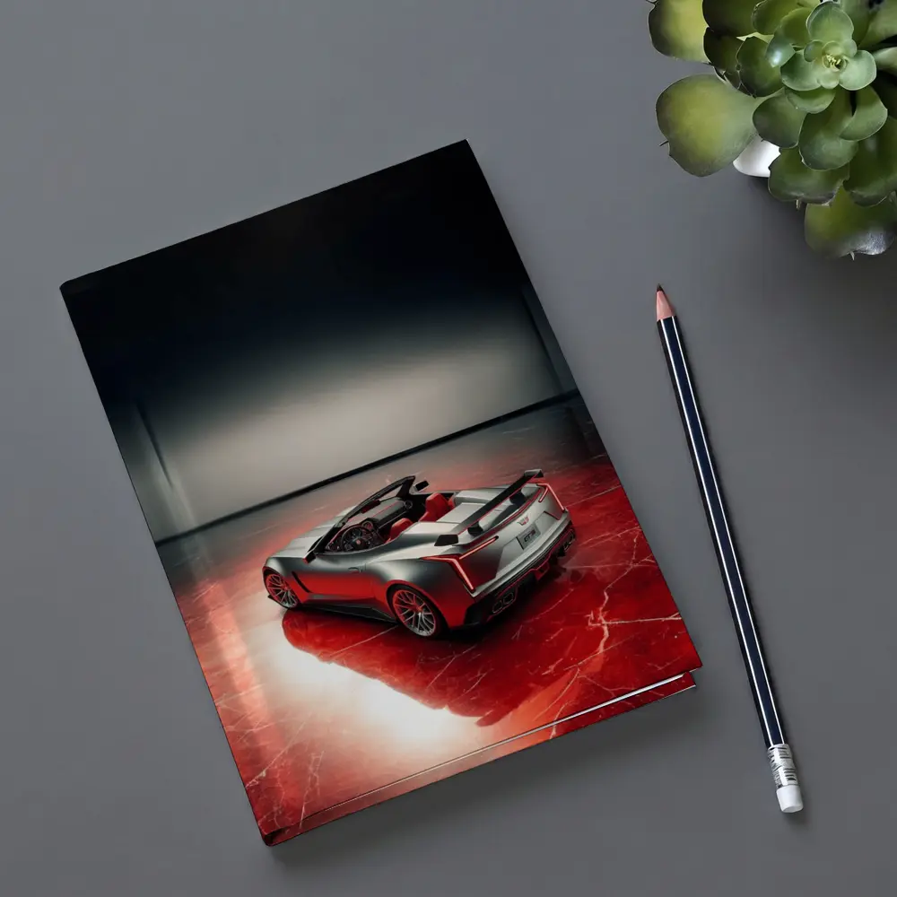 Cadillac XLR Roadster On Red Marble Floor – Notebooks