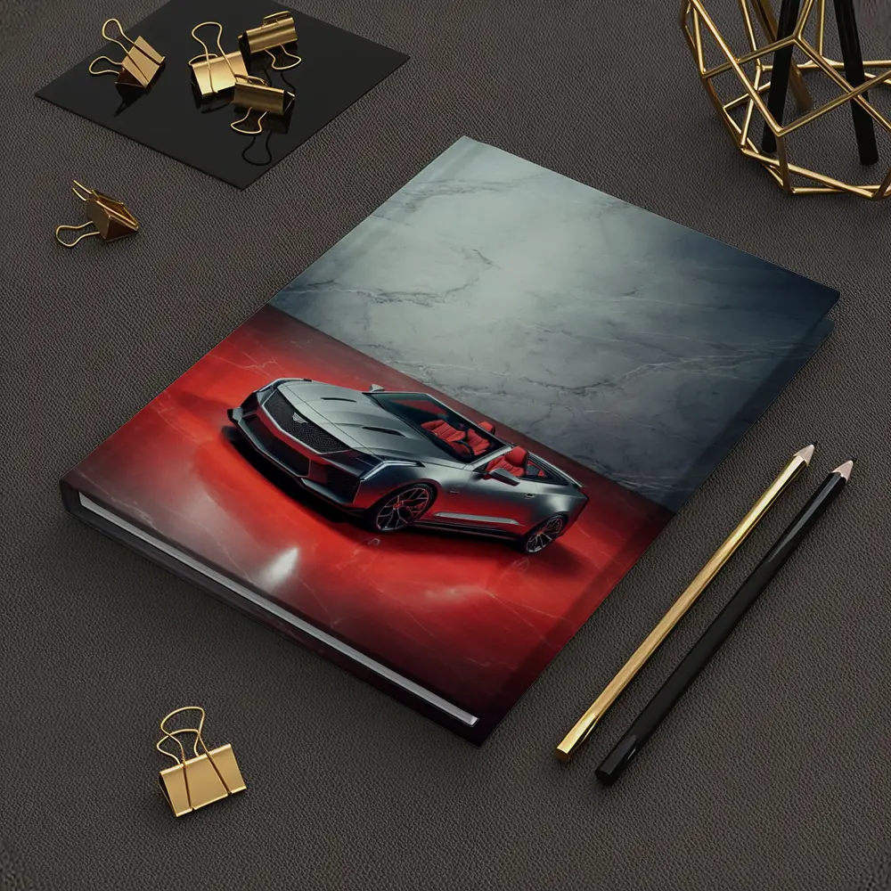 Cadillac XLR Roadster Silver Red Marble – Notebooks