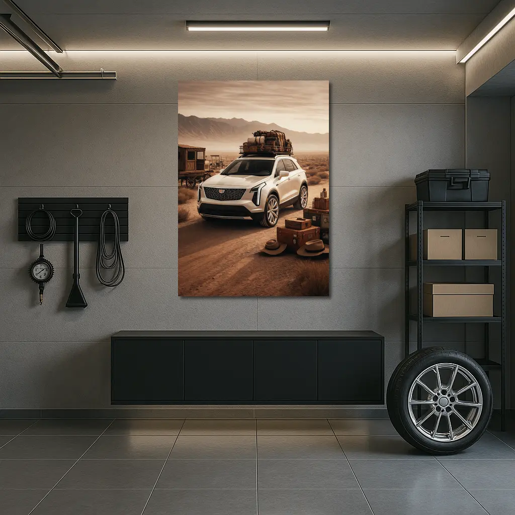 Cadillac XT4 SUV Desert Adventure Scene – Wall Art