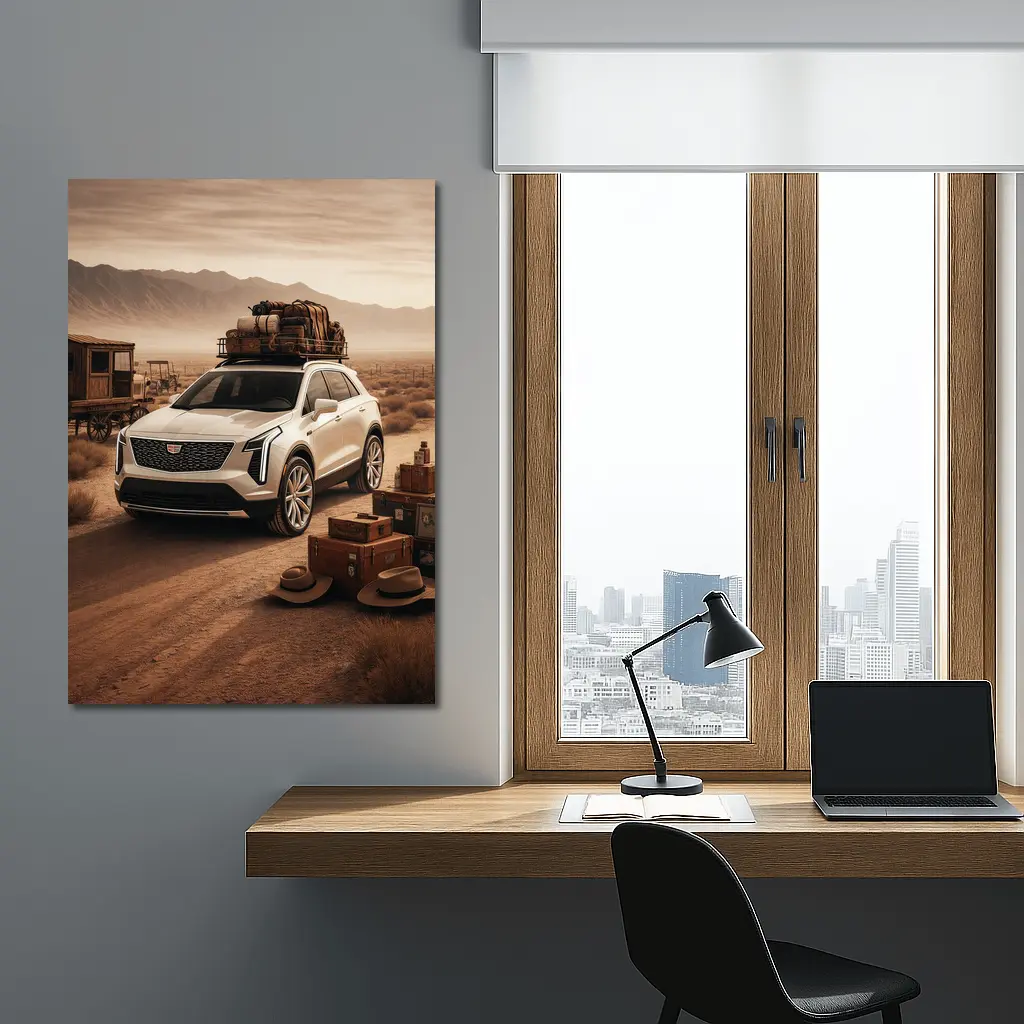 Cadillac XT4 SUV Desert Adventure Scene – Wall Art