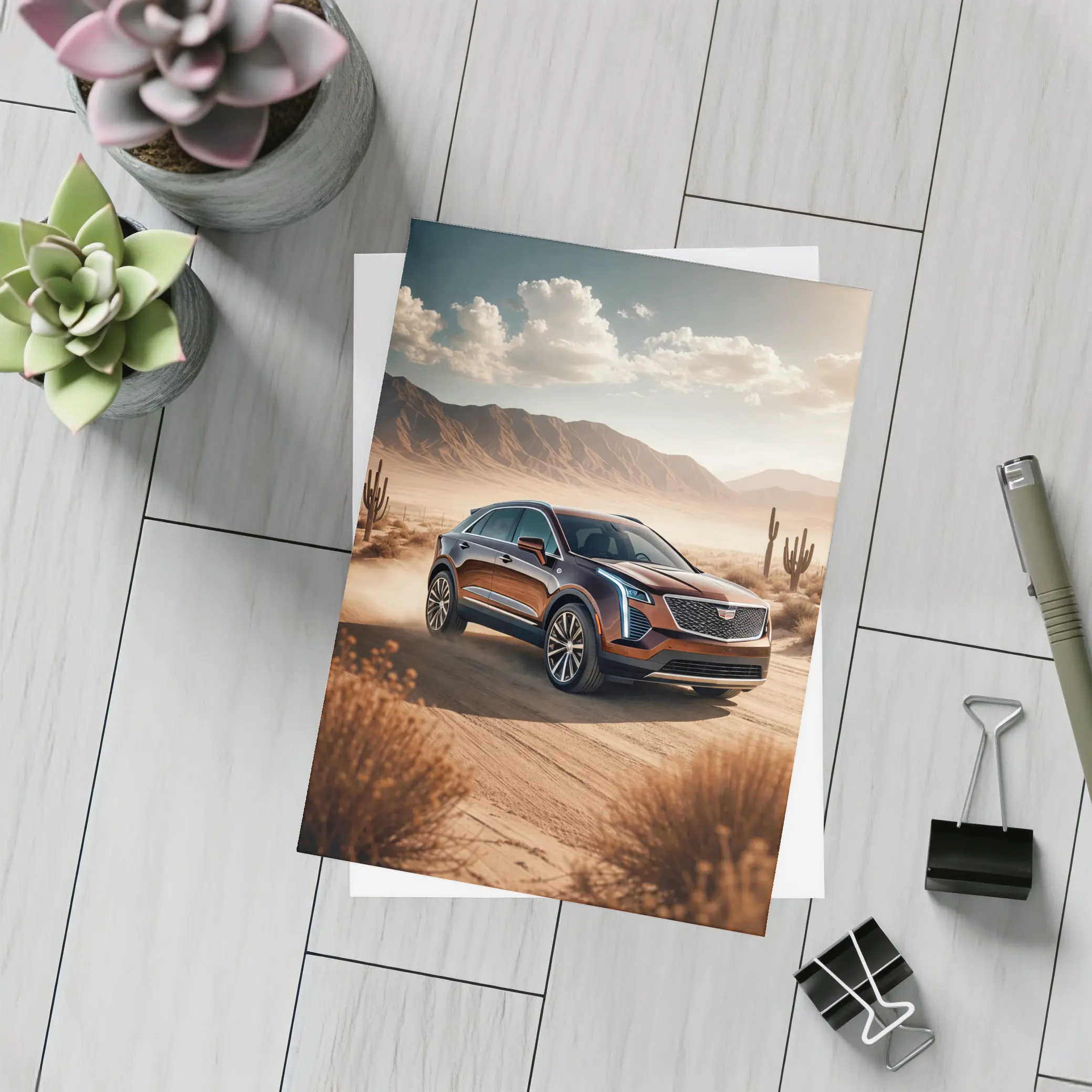 Cadillac XT4 SUV Desert Landscape Drive – Postcards