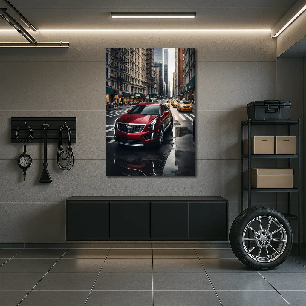 Cadillac XT5 Red SUV New York Street – Wall Art