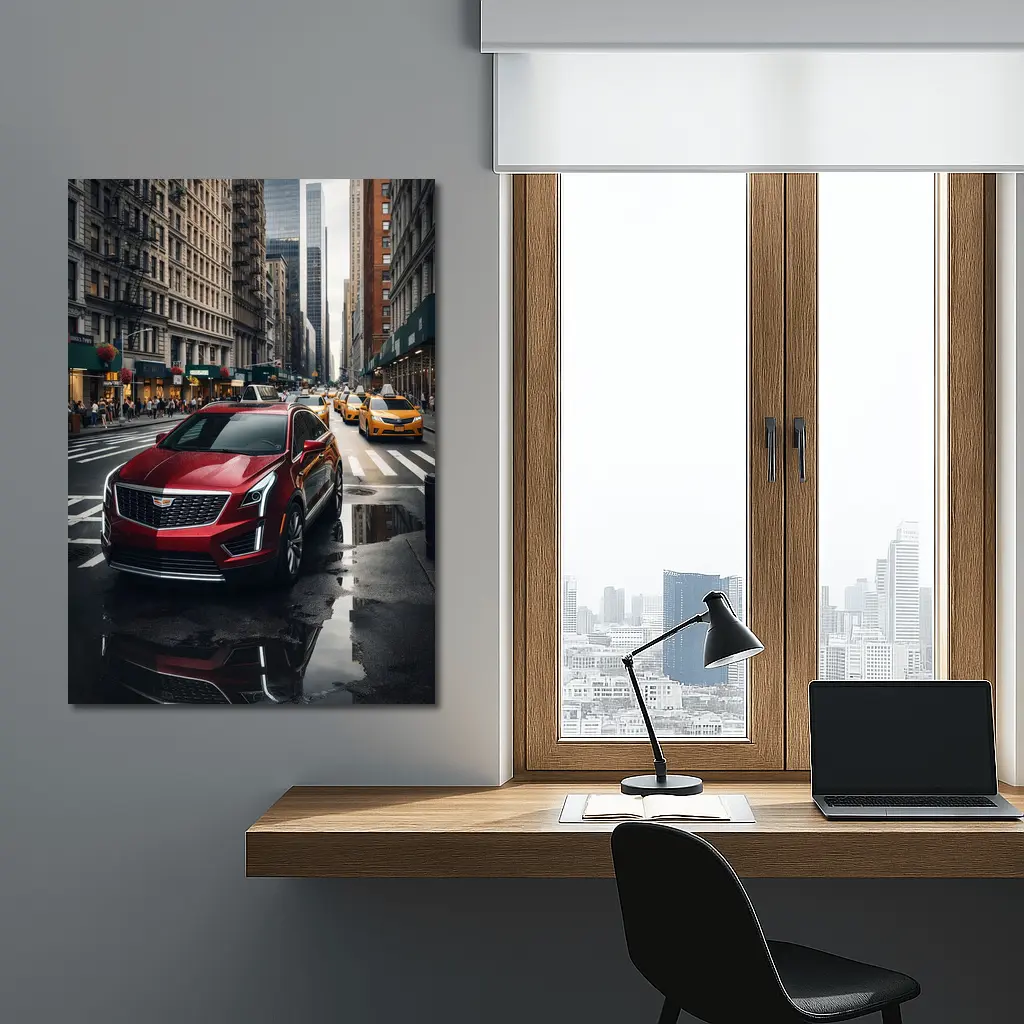 Cadillac XT5 Red SUV New York Street – Wall Art
