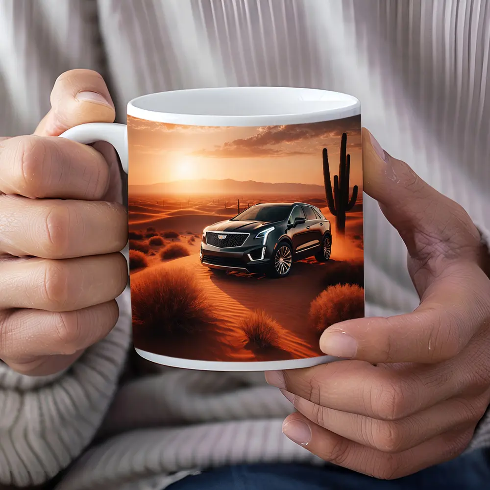 Cadillac XT5 Black SUV Desert Sunset – Mugs