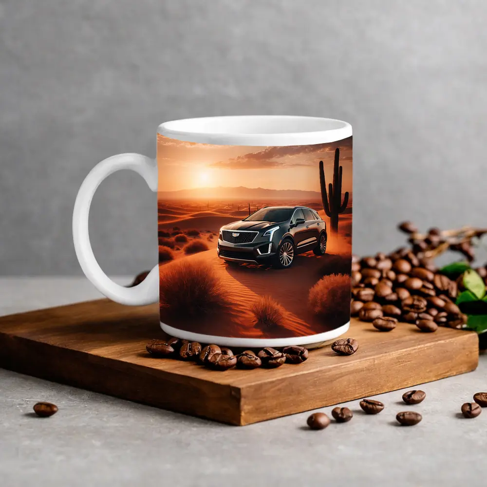Cadillac XT5 Black SUV Desert Sunset – Mugs