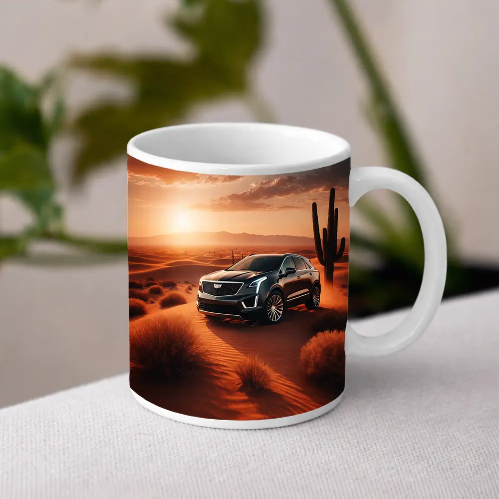 Cadillac XT5 Black SUV Desert Sunset – Mugs