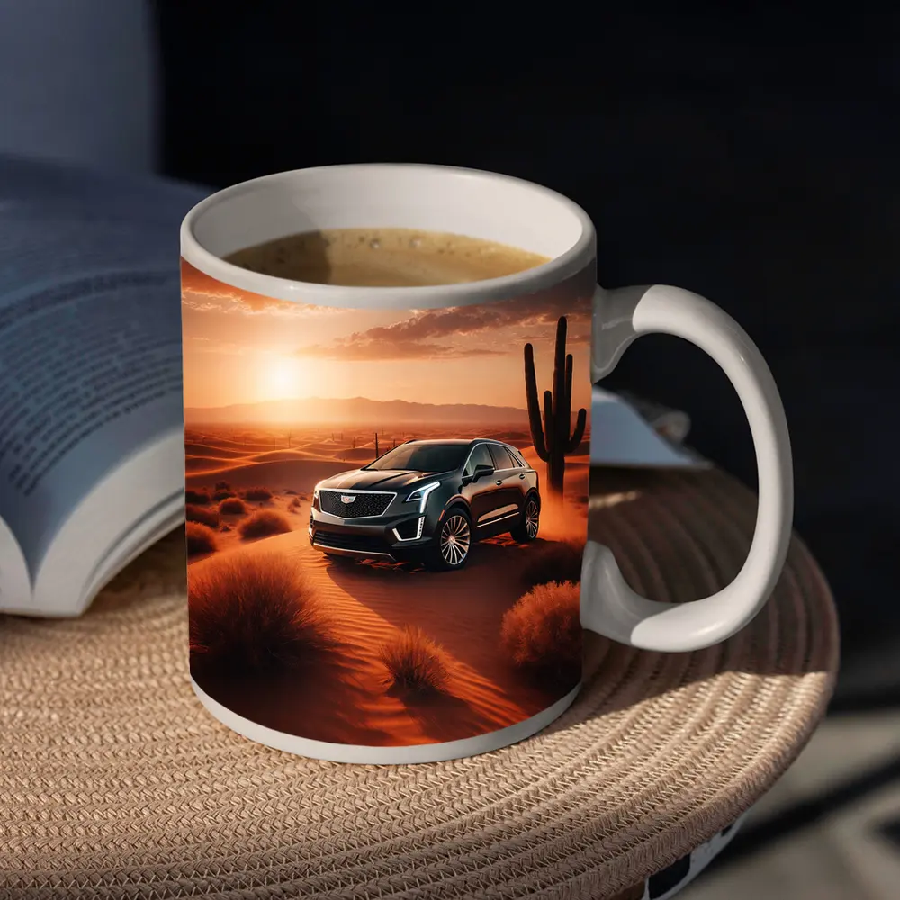 Cadillac XT5 Black SUV Desert Sunset – Mugs