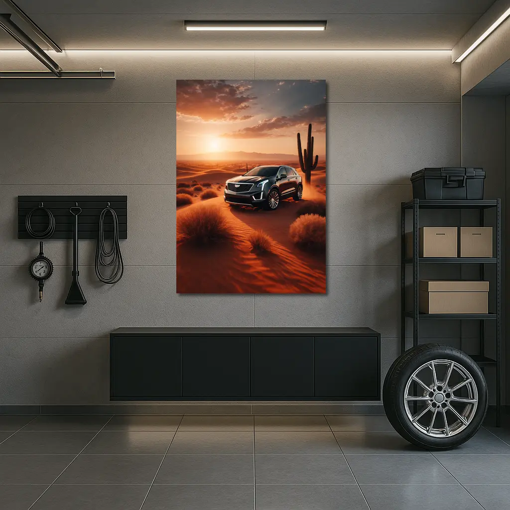 Cadillac XT5 Black SUV Desert Sunset – Wall Art