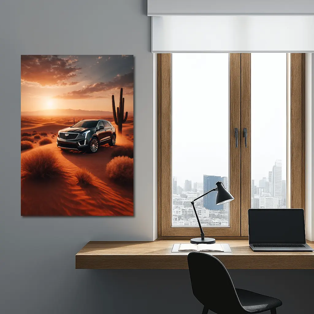 Cadillac XT5 Black SUV Desert Sunset – Wall Art