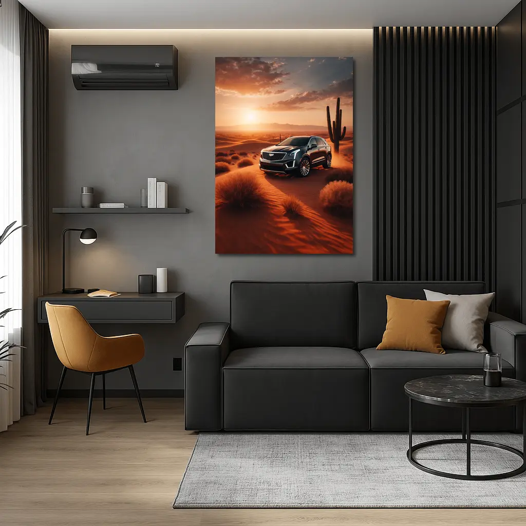 Cadillac XT5 Black SUV Desert Sunset – Wall Art