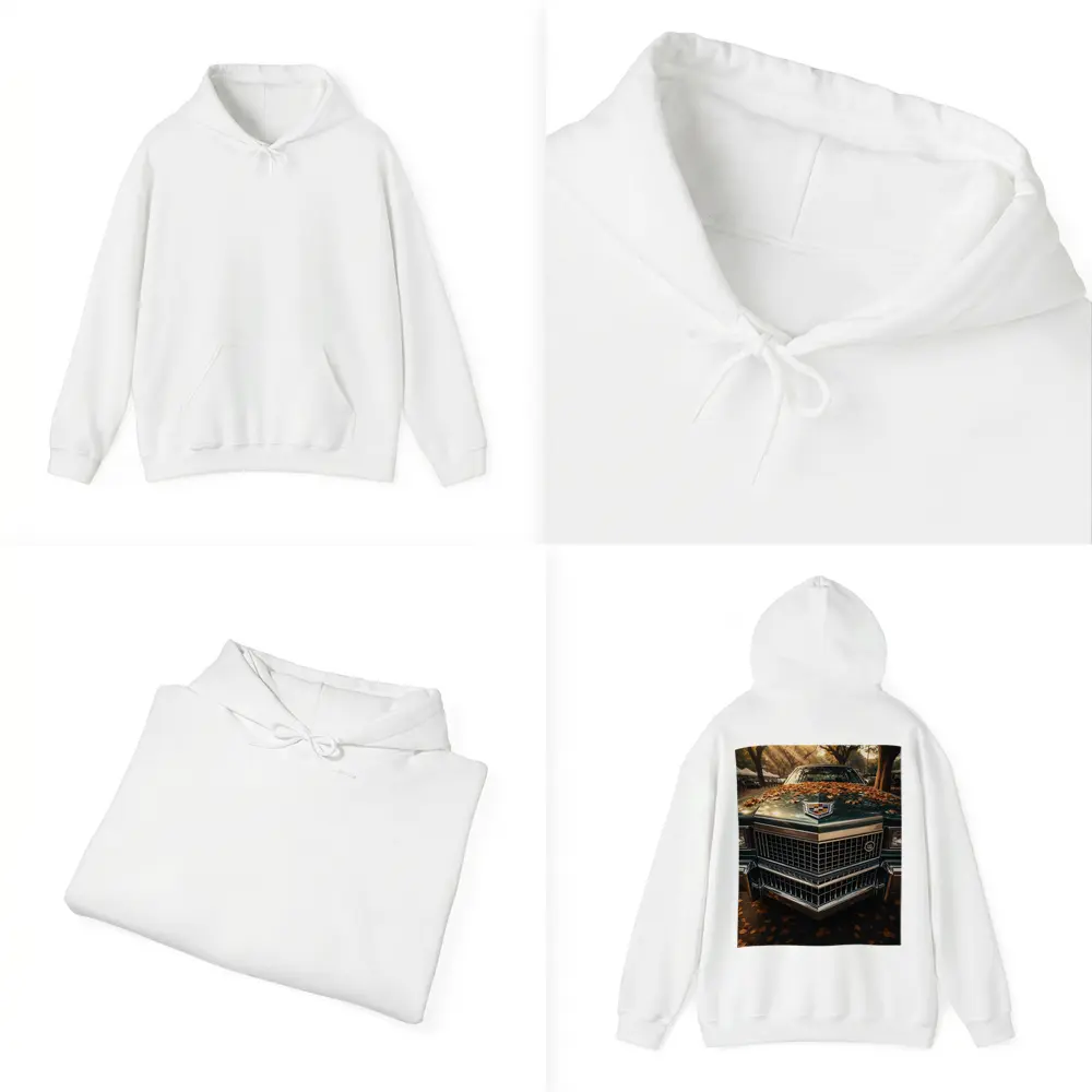 Cadillac Classic Car Hood Autumn Park – Hoodies