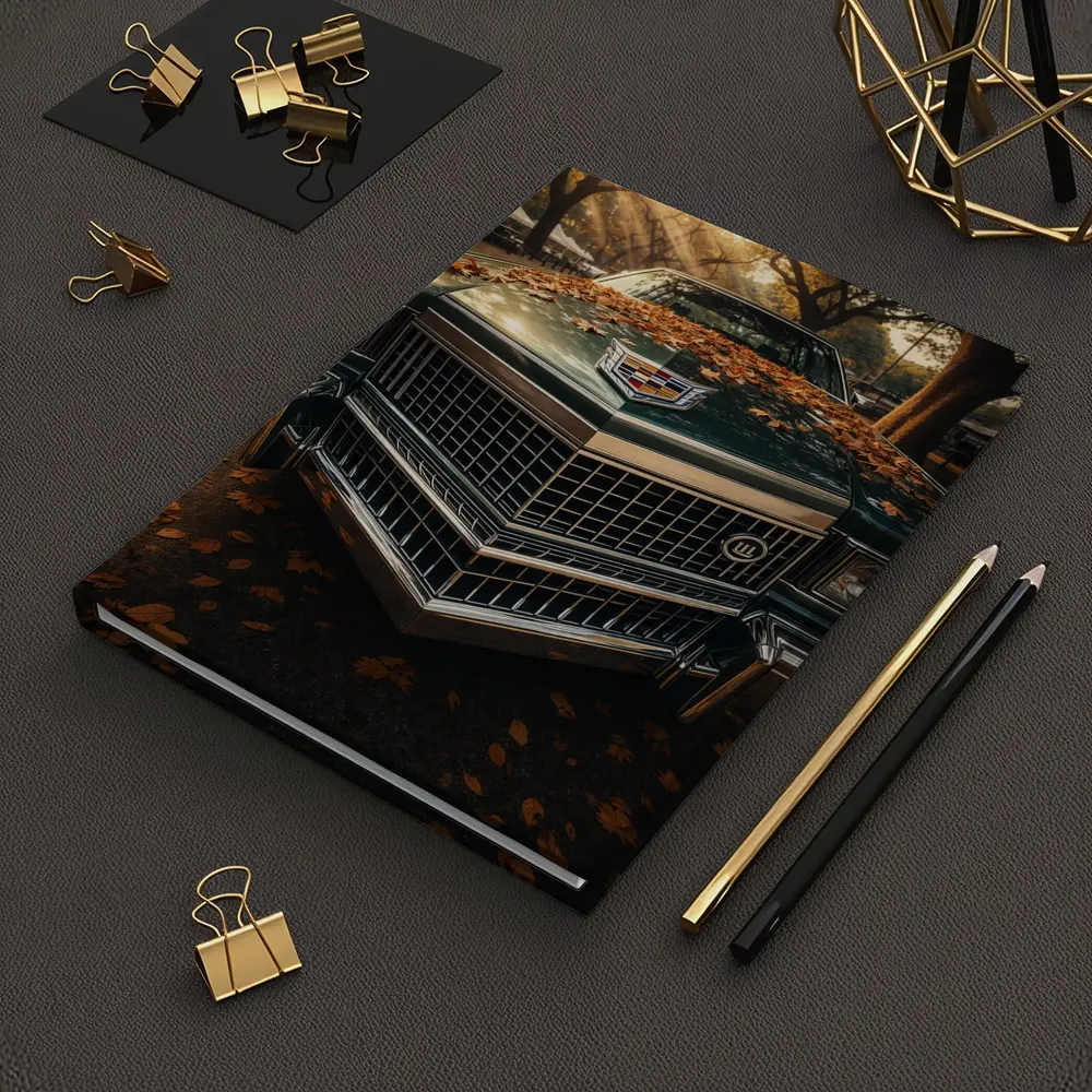 Cadillac Classic Car Hood Autumn Park – Notebooks