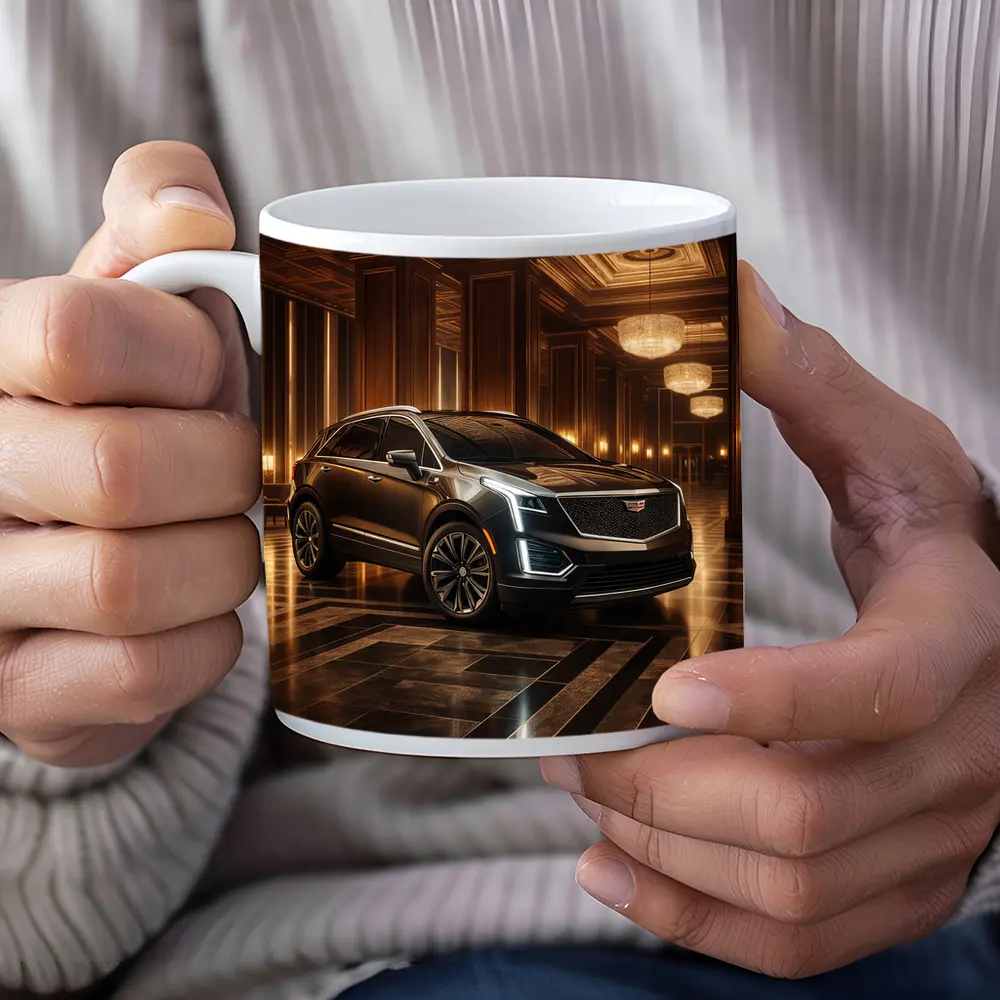 Cadillac XT5 Inside Luxury Hotel Lobby – Mugs