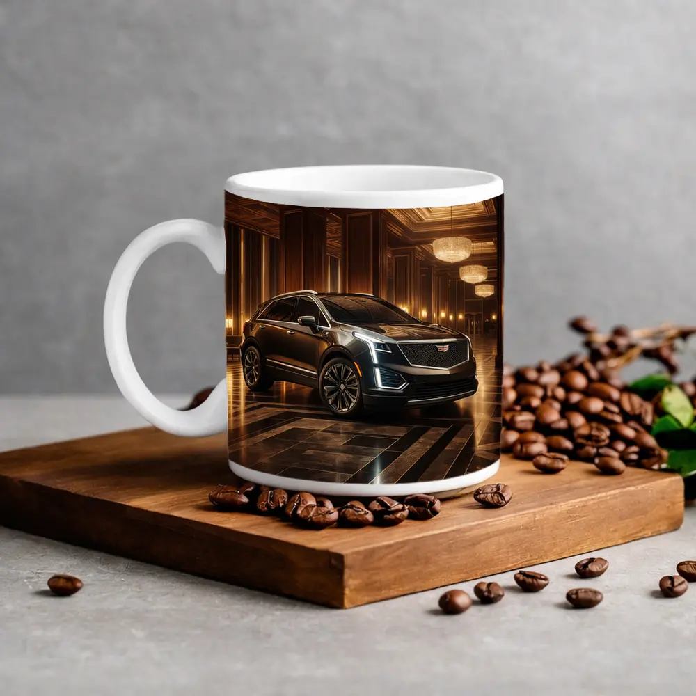 Cadillac XT5 Inside Luxury Hotel Lobby – Mugs