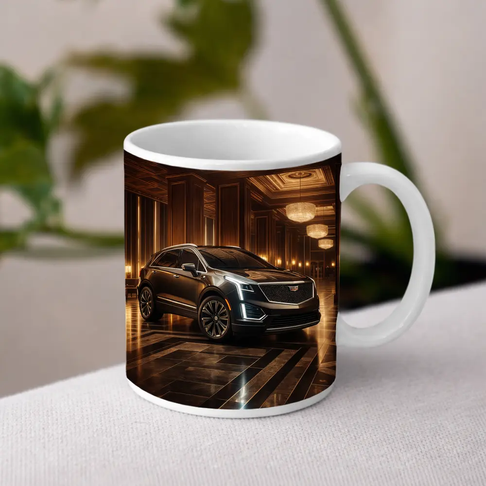 Cadillac XT5 Inside Luxury Hotel Lobby – Mugs