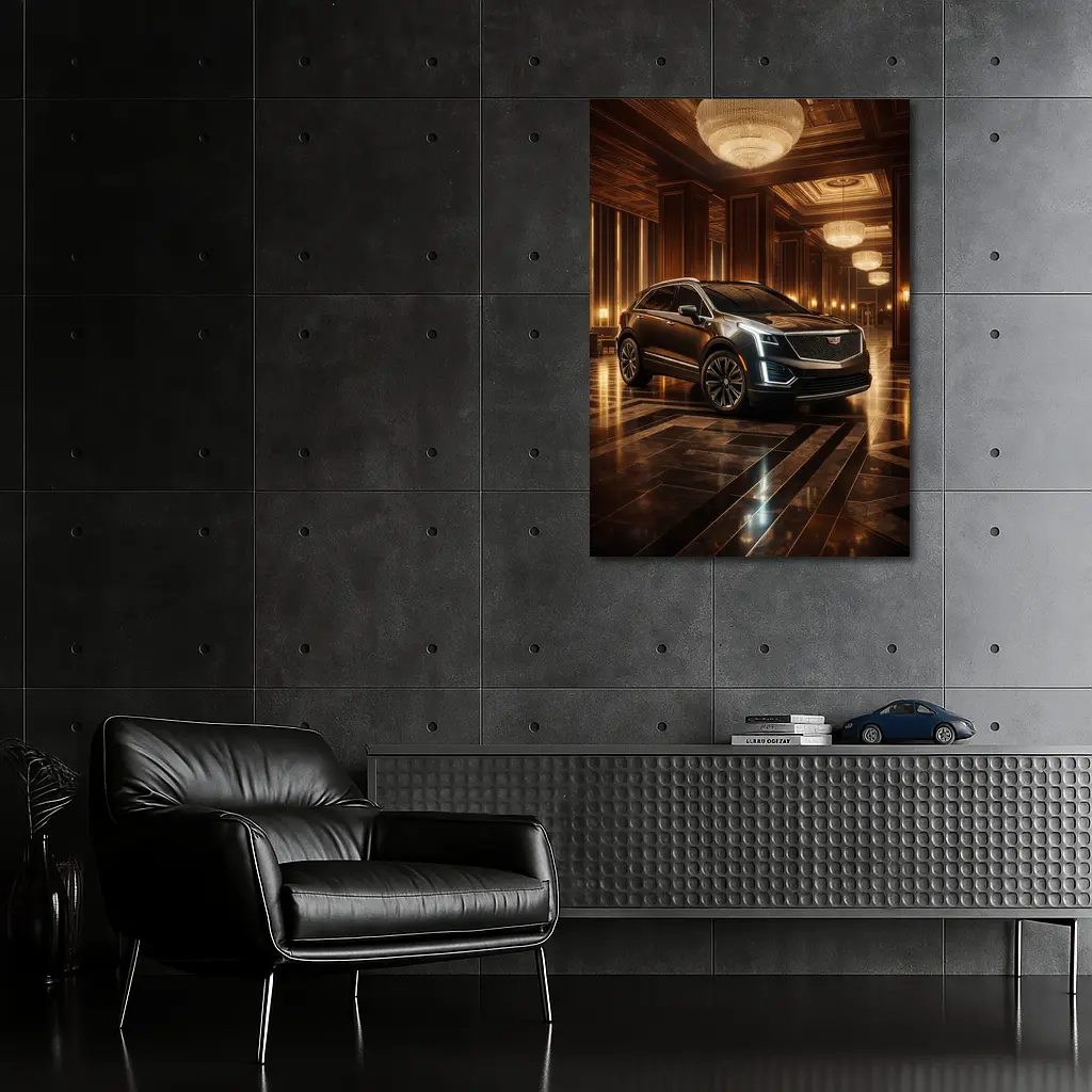 Cadillac XT5 Inside Luxury Hotel Lobby – Wall Art