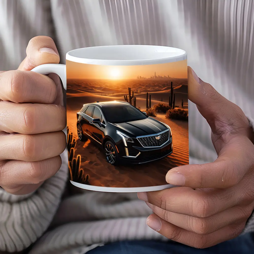 Cadillac XT5 Black SUV Desert Sunset – Mugs