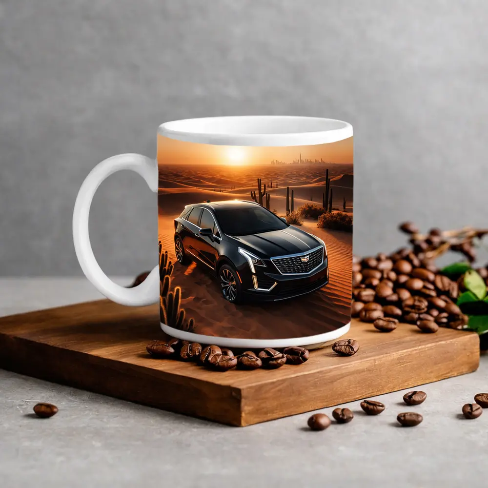 Cadillac XT5 Black SUV Desert Sunset – Mugs