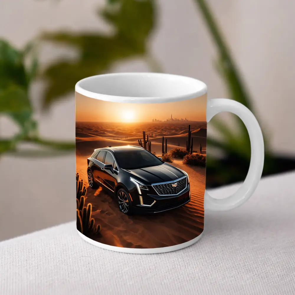 Cadillac XT5 Black SUV Desert Sunset – Mugs
