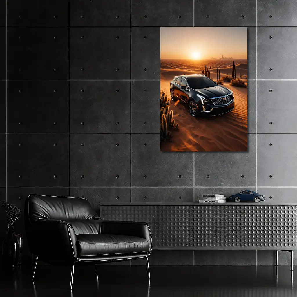 Cadillac XT5 Black SUV Desert Sunset – Wall Art