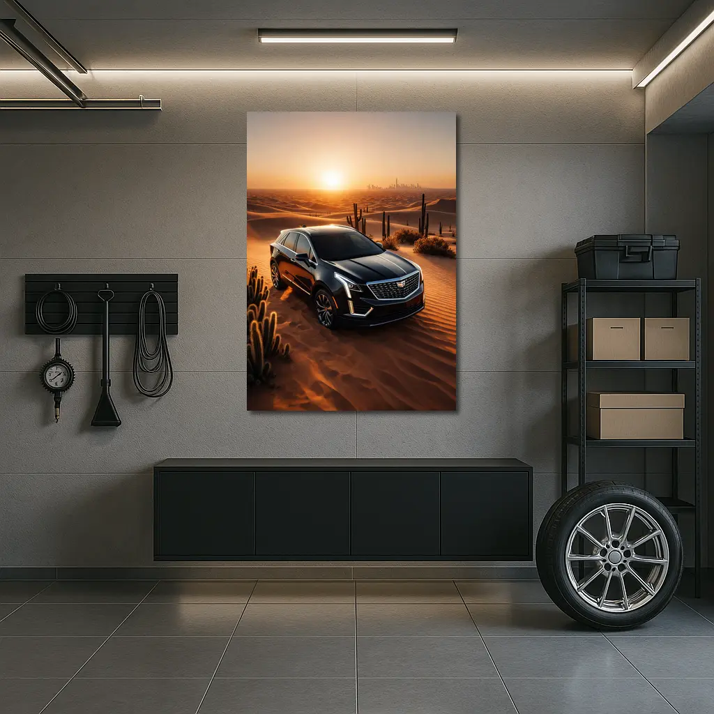 Cadillac XT5 Black SUV Desert Sunset – Wall Art