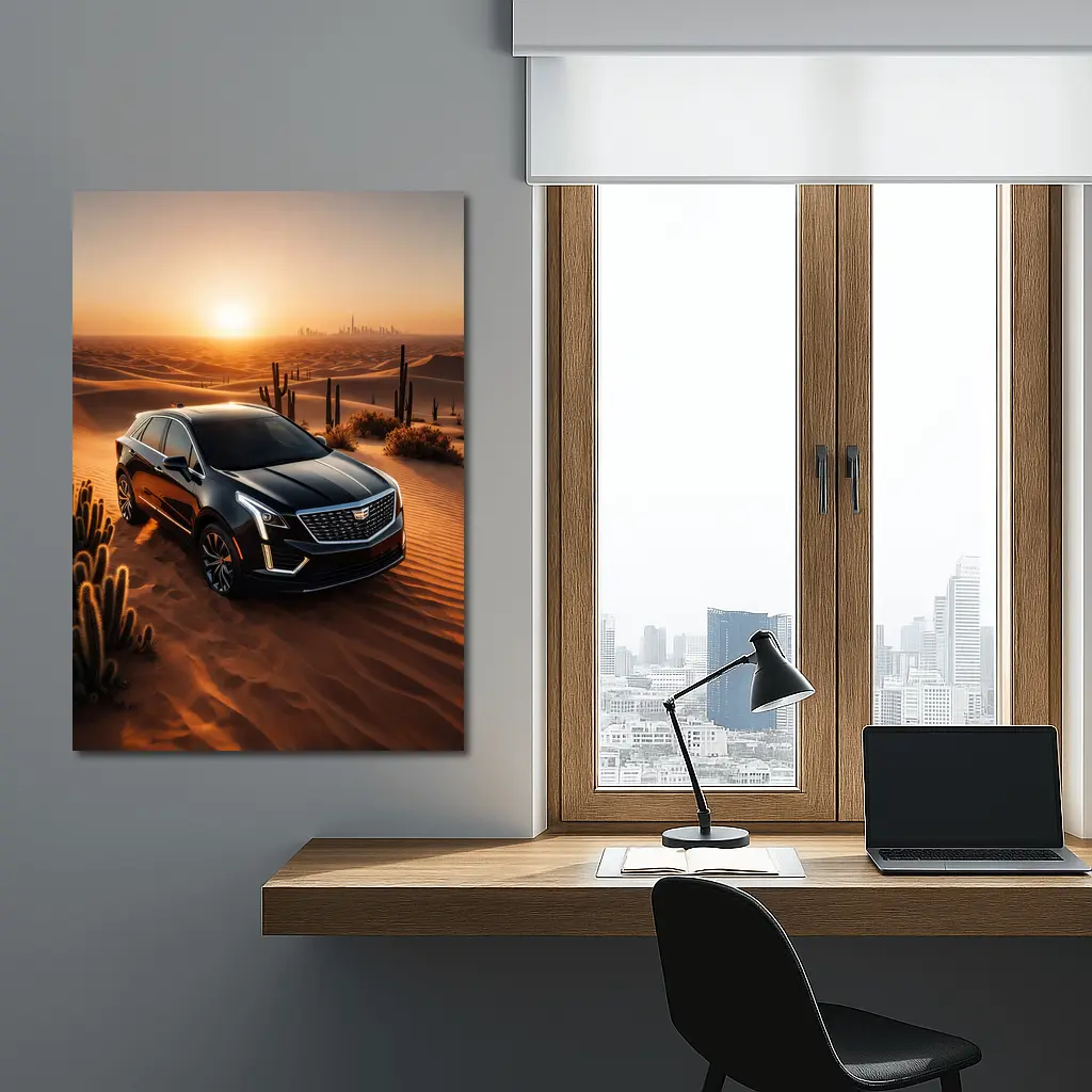 Cadillac XT5 Black SUV Desert Sunset – Wall Art