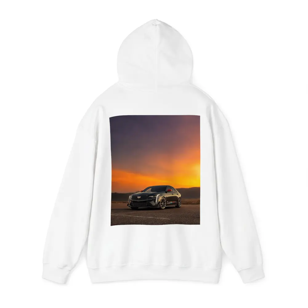 Cadillac CT5 Black Sedan Sunset Sky – Hoodies