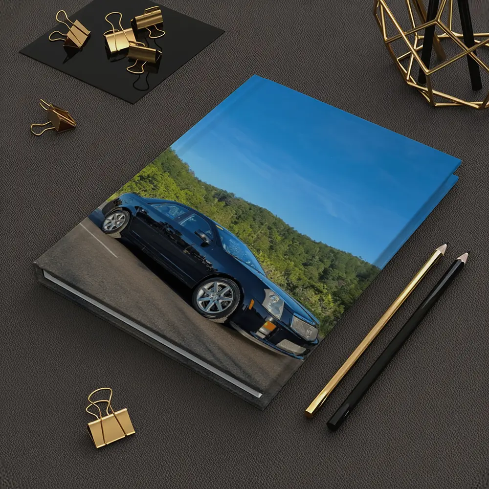 Cadillac CTS Black Sedan Mountain Road – Notebooks