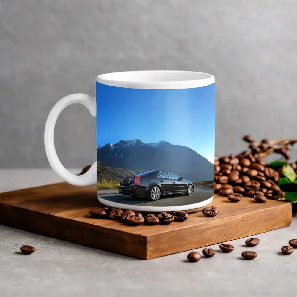 Cadillac CTS Black Sedan Mountain Road – Mugs