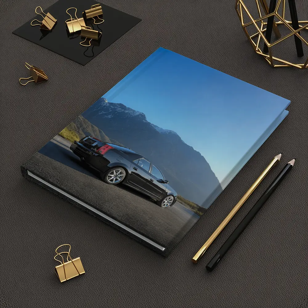 Cadillac CTS Black Sedan Mountain Road – Notebooks