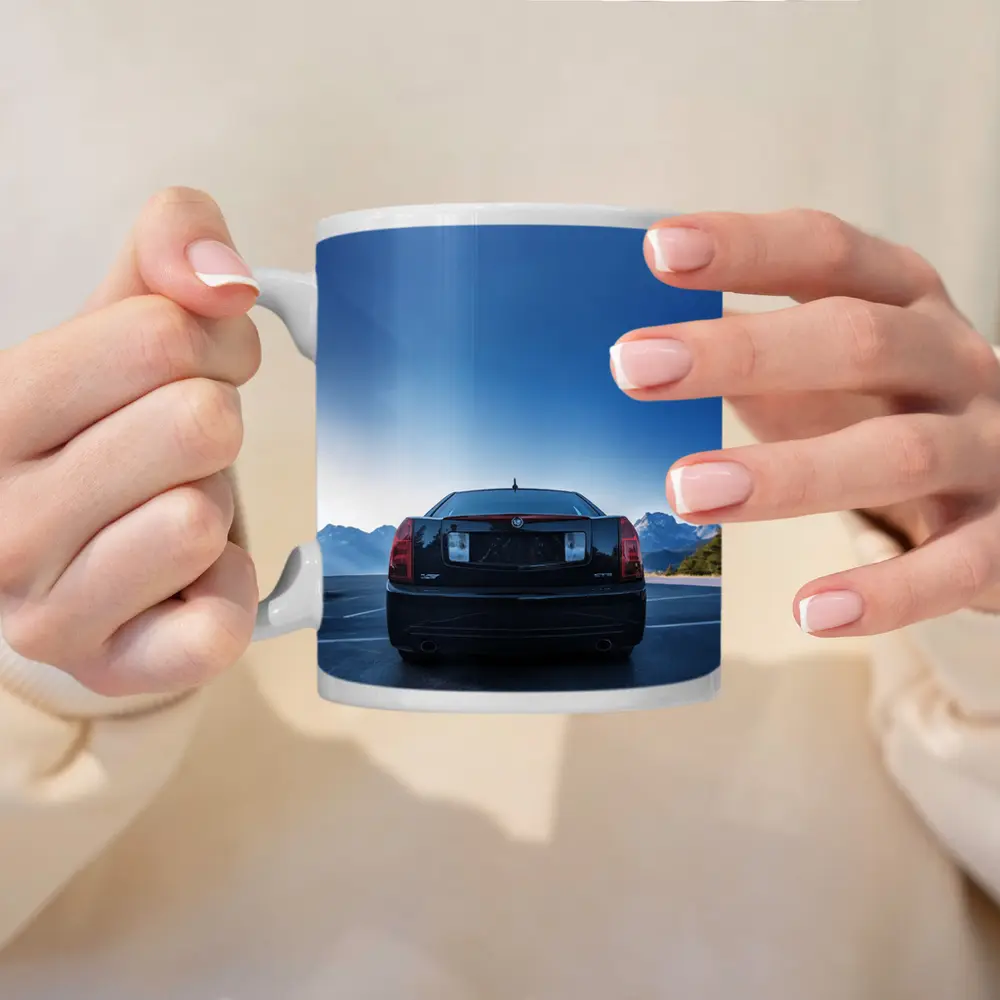 Cadillac CTS Black Rear Mountain Road – Mugs
