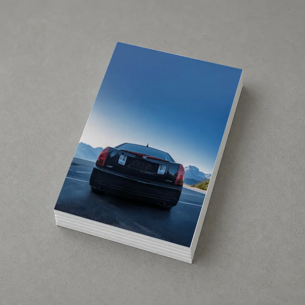 Cadillac CTS Black Rear Mountain Road – Postcards