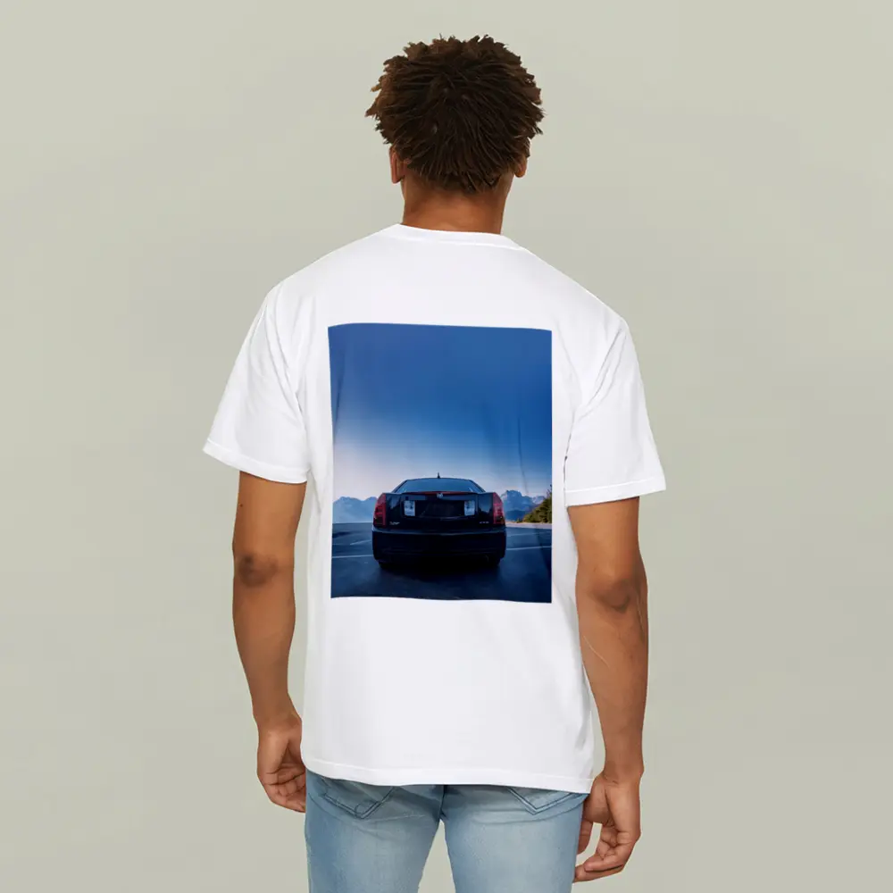 Cadillac CTS Black Rear Mountain Road – T-Shirts