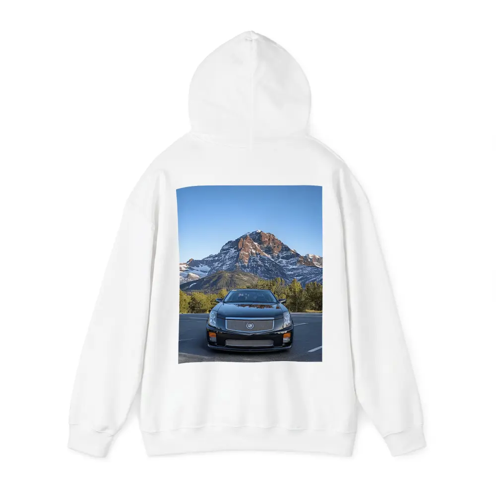 Cadillac CTS Black Car Mountain Background – Hoodies