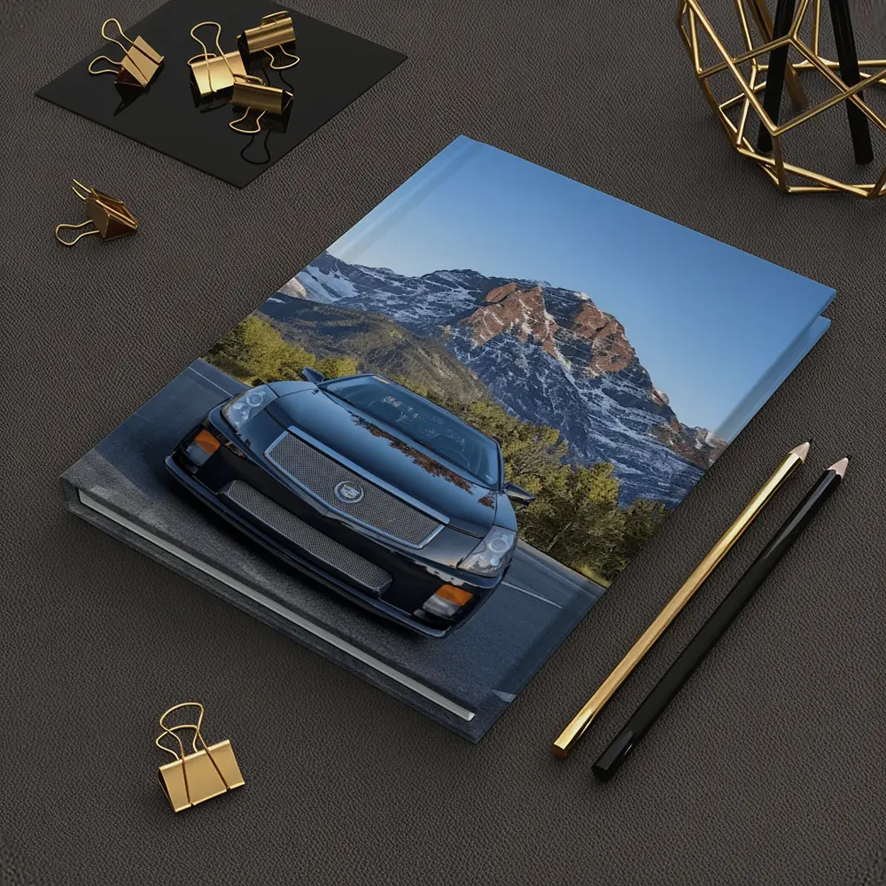 Cadillac CTS Black Car Mountain Background – Notebooks