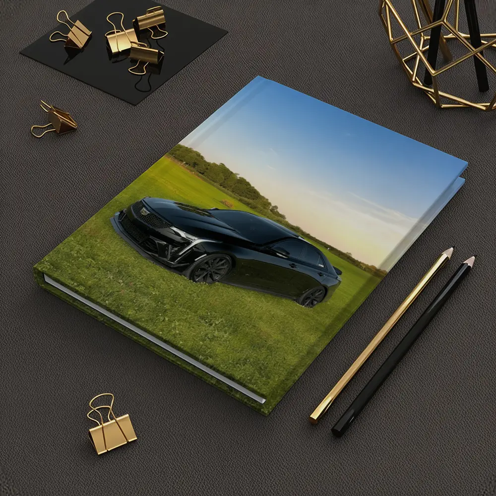Black Cadillac CT5 Parked Green Field – Notebooks