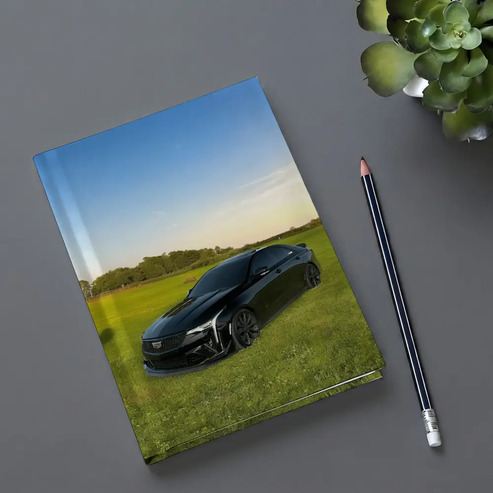 Black Cadillac CT5 Parked Green Field – Notebooks