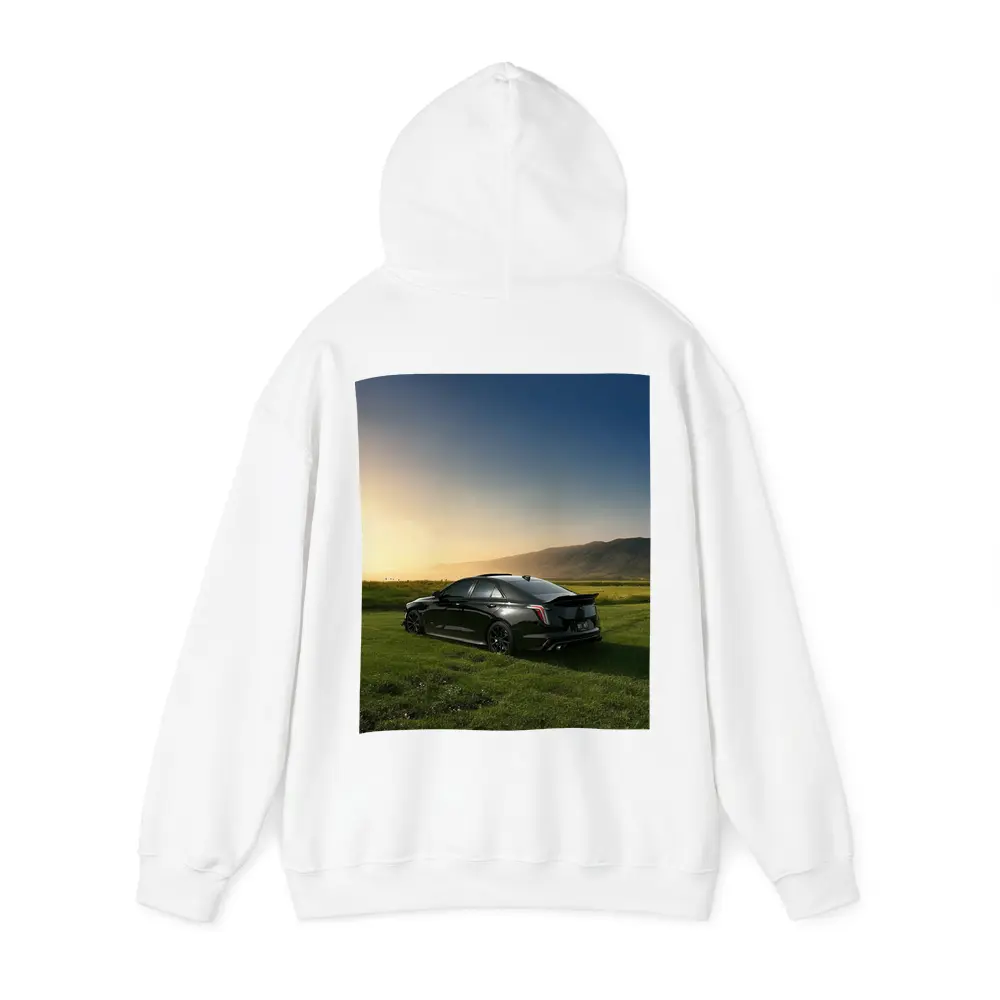 Cadillac CT5 Black Sedan Sunset Field – Hoodies