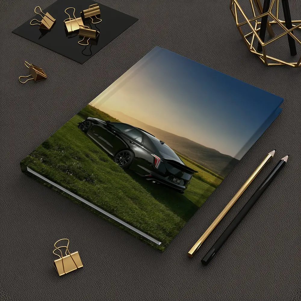 Cadillac CT5 Black Sedan Sunset Field – Notebooks