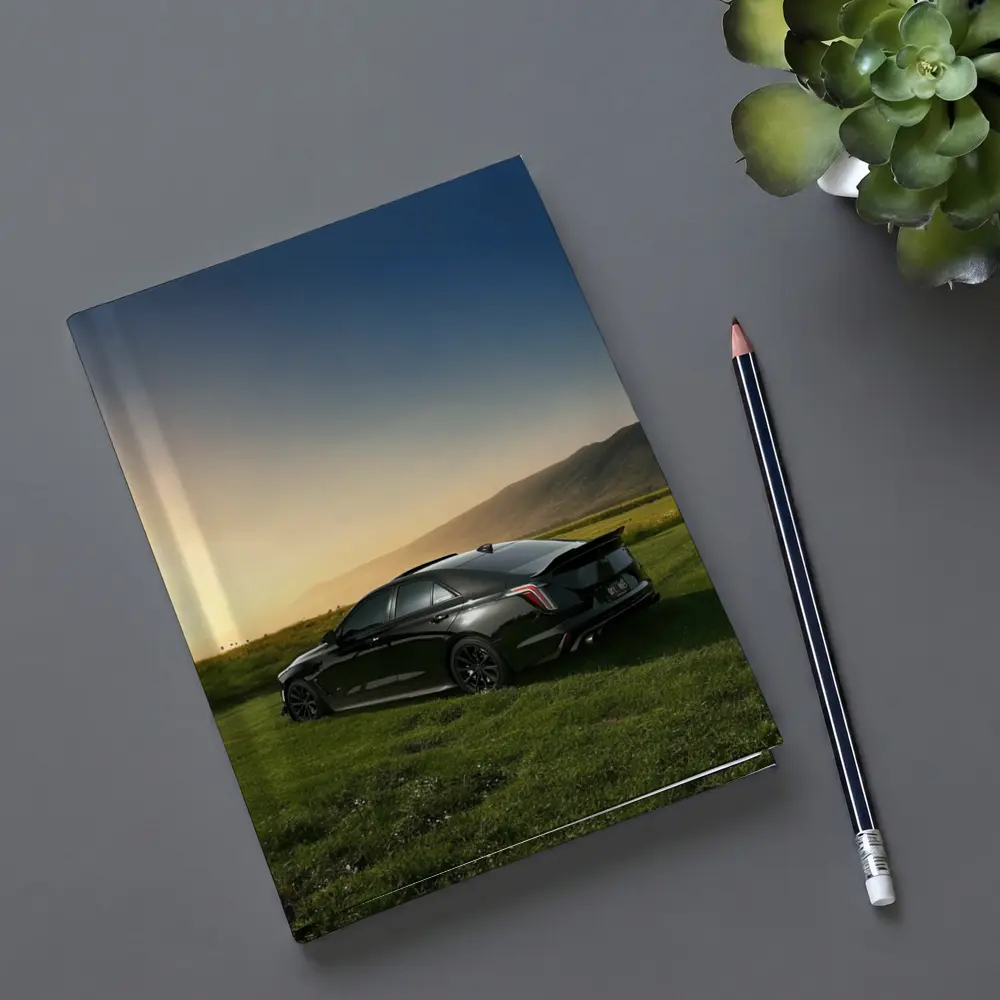 Cadillac CT5 Black Sedan Sunset Field – Notebooks