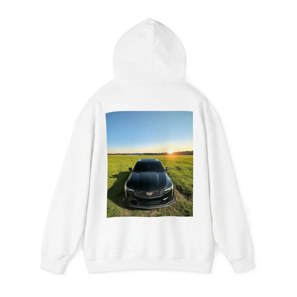Cadillac CT5 Black Sunset Field Front View – Hoodies