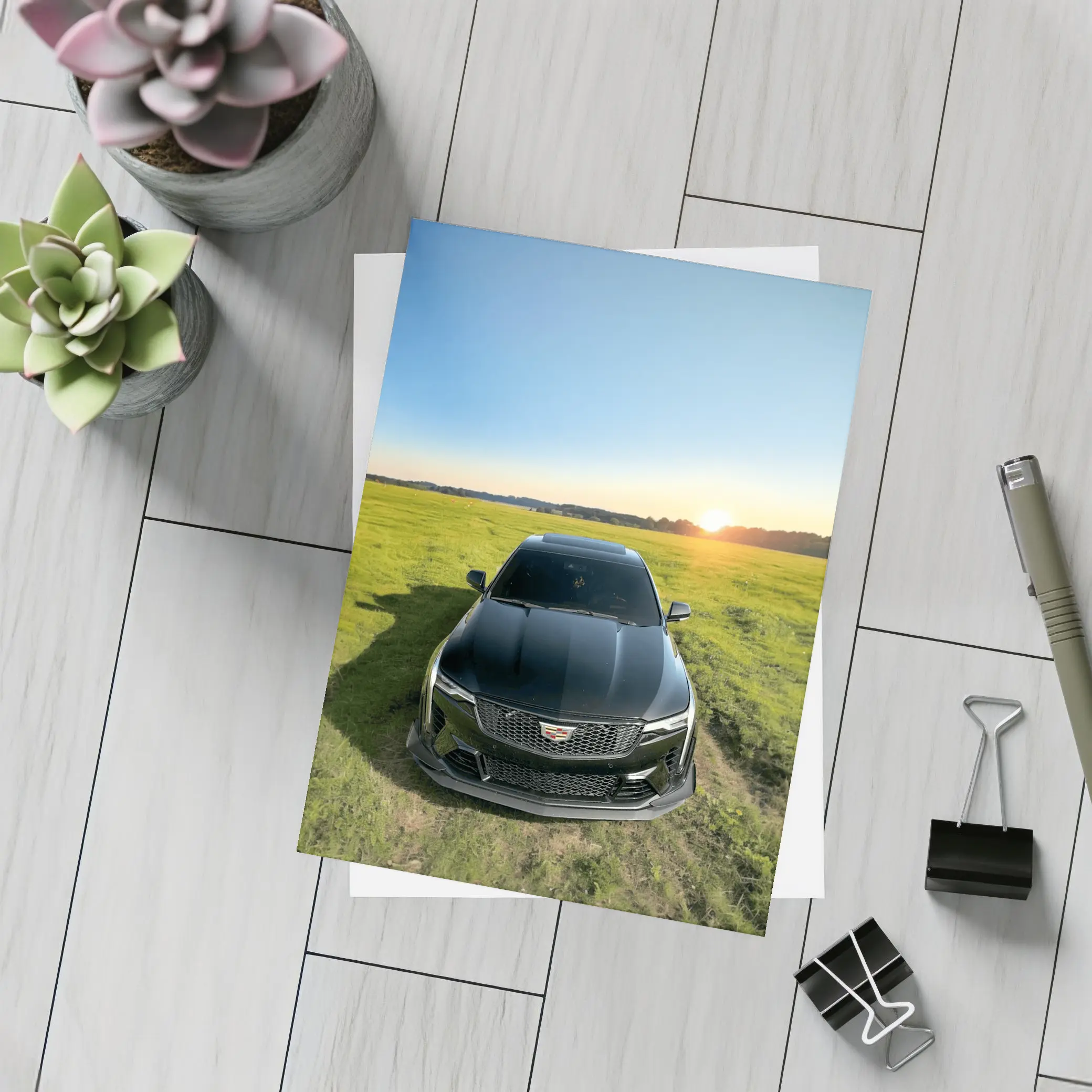 Cadillac CT5 Black Sunset Field Front View – Postcards