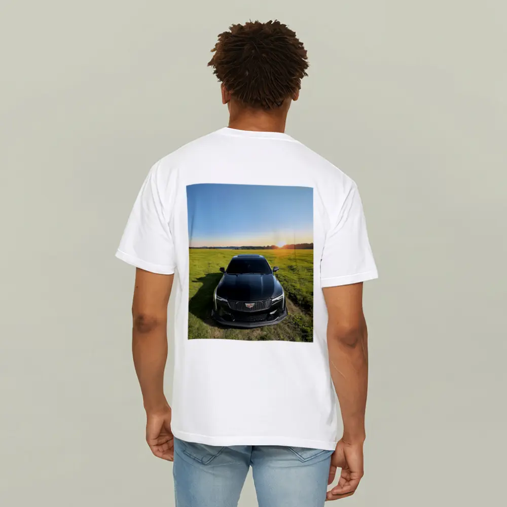 Cadillac CT5 Black Sunset Field Front View – T-Shirts