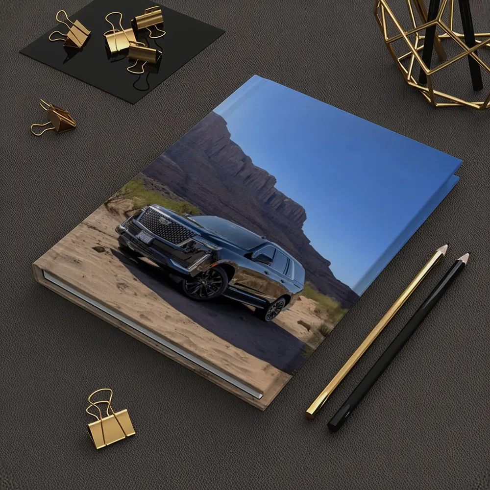 Black Cadillac Escalade Desert Canyon Landscape – Notebooks