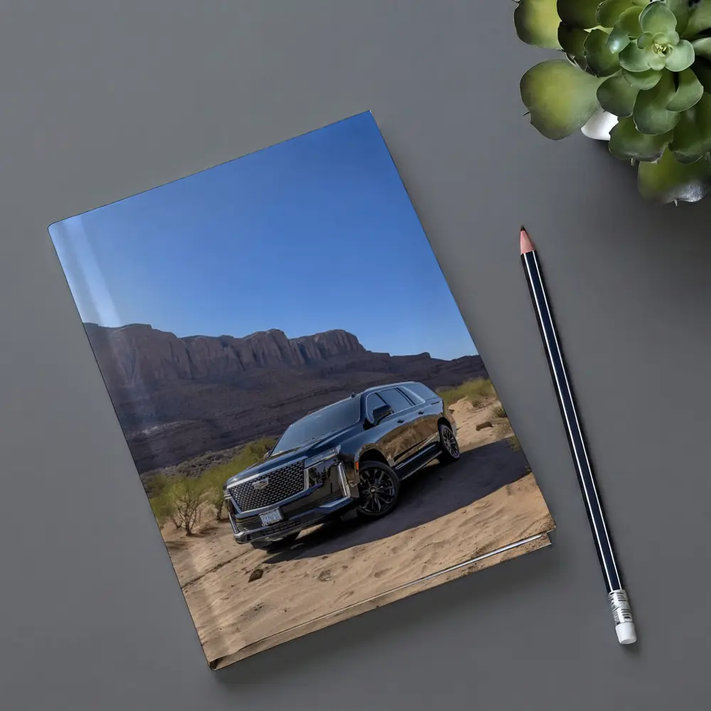 Black Cadillac Escalade Desert Canyon Landscape – Notebooks
