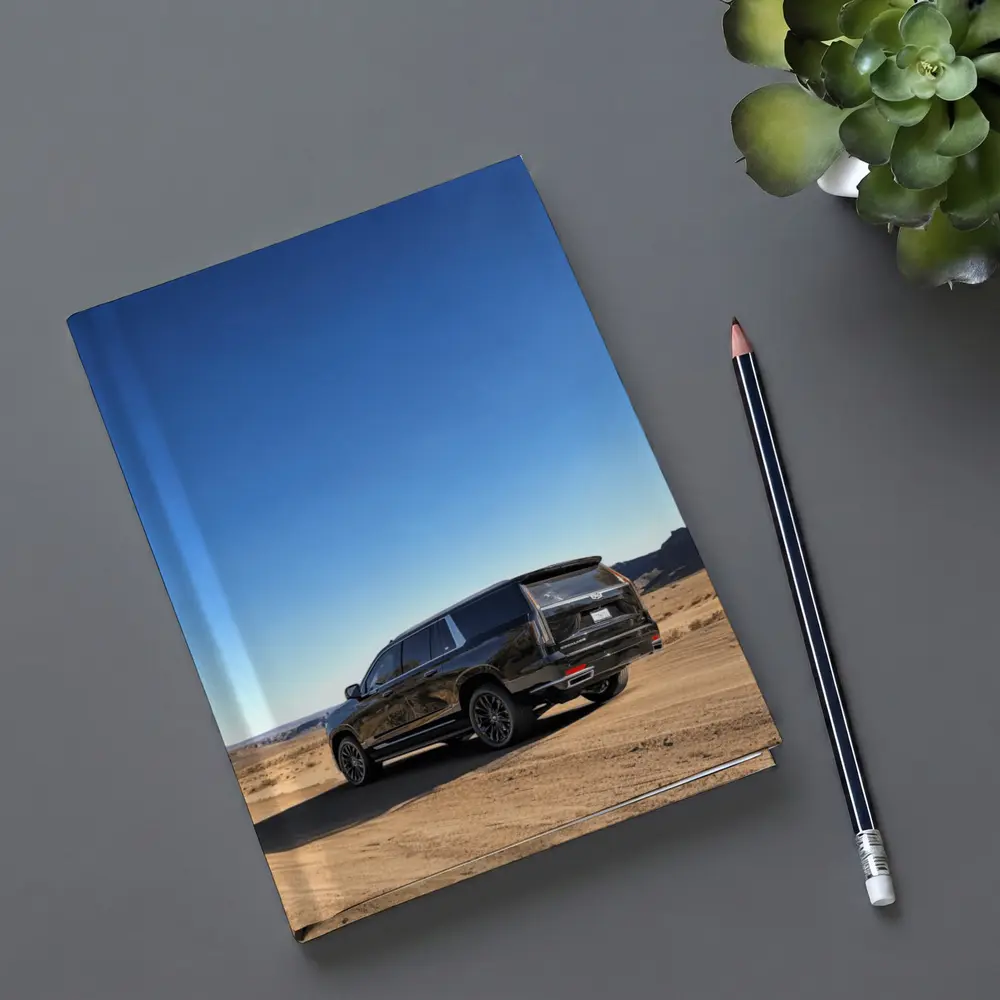 Black Cadillac Escalade Desert Dirt Road – Notebooks