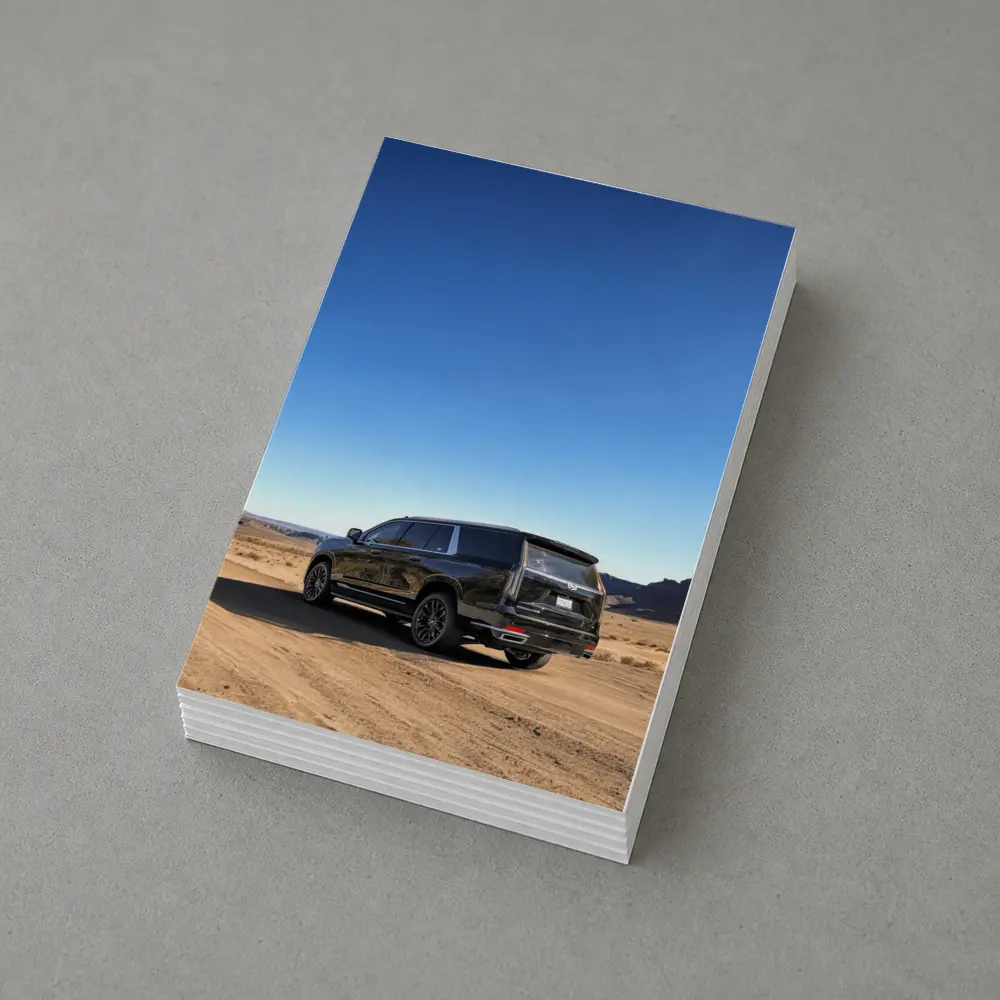 Black Cadillac Escalade Desert Dirt Road – Postcards
