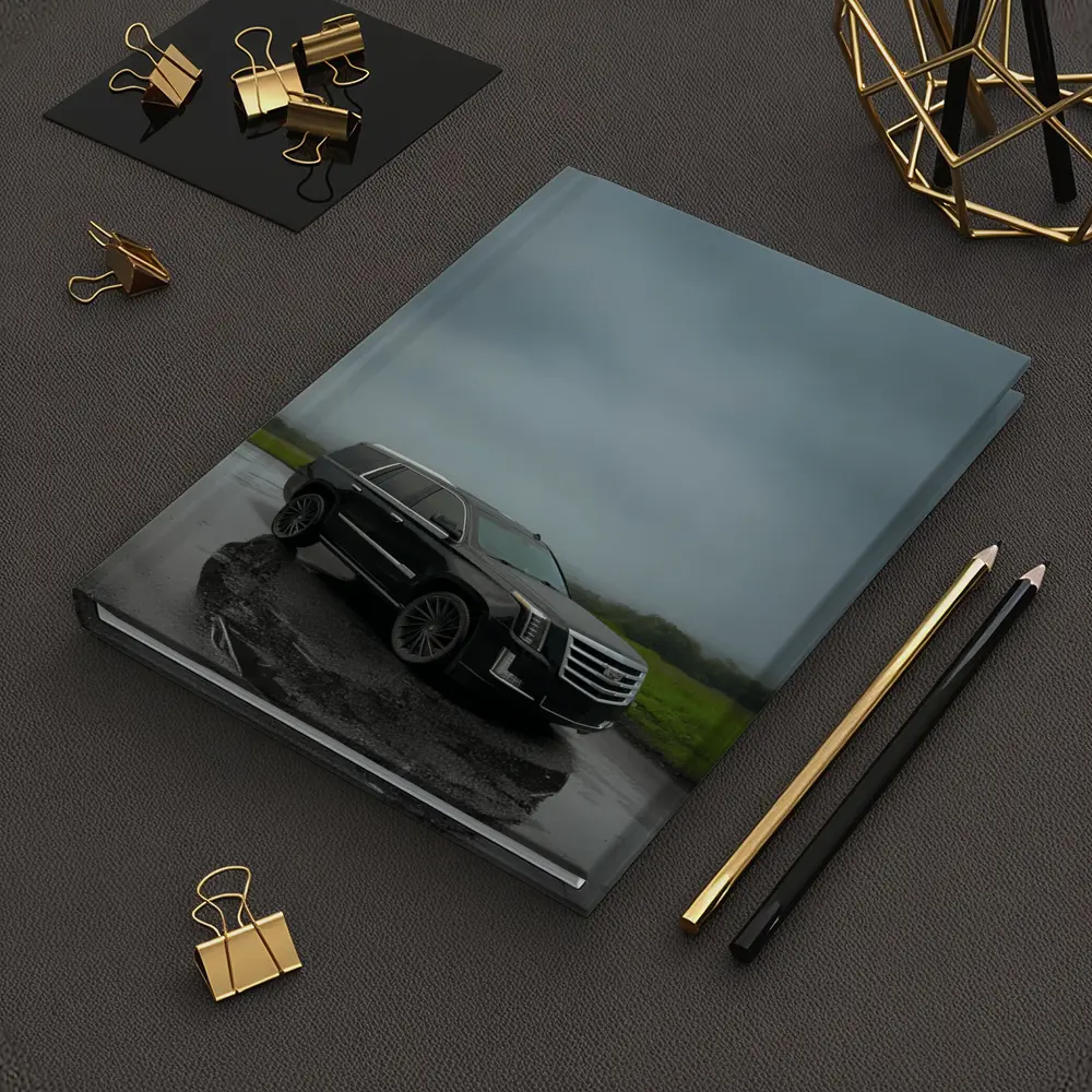 Black Cadillac Escalade Rainy Overcast Day – Notebooks