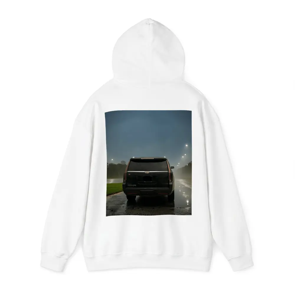 Cadillac Escalade Black Rainy Night Street – Hoodies