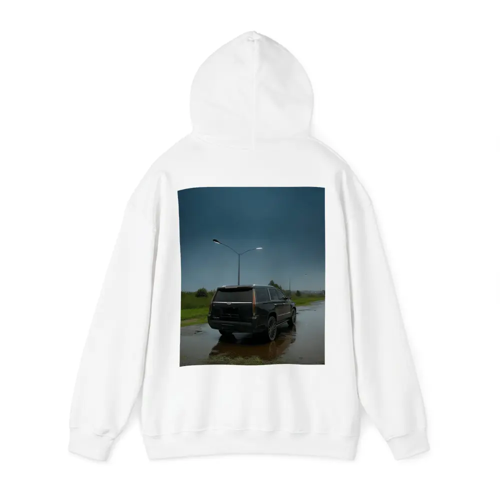 Black Cadillac Escalade Rainy Moody Street – Hoodies